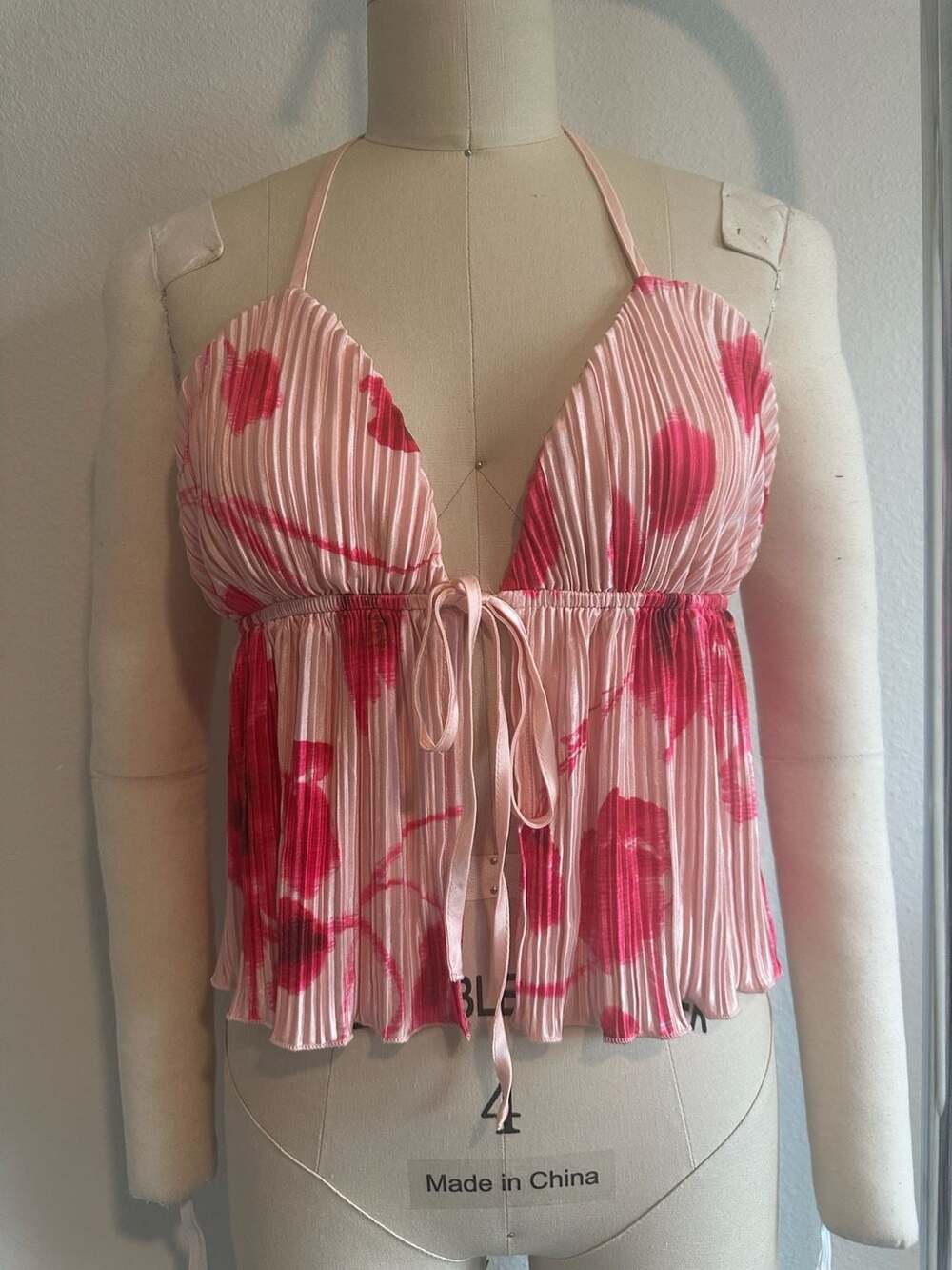 Women's Tie Dye Summer Cami Dress Halter Backless top